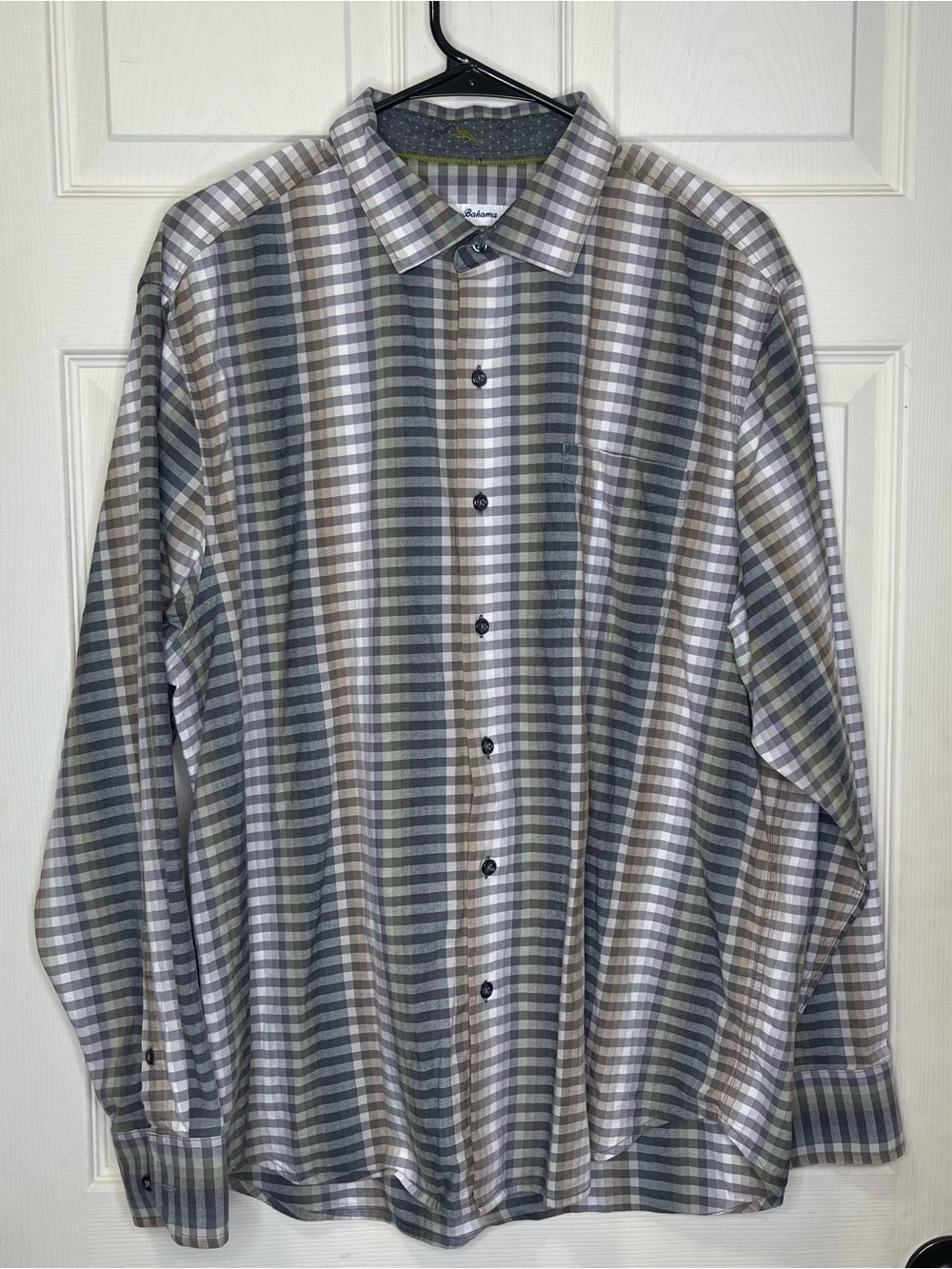 Tommy Bahama Men's Cotton Silk Blend Button Up Long Sleeve Sz L